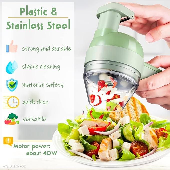 4-in-1 Smart Electric Vegetable Cutter Set
