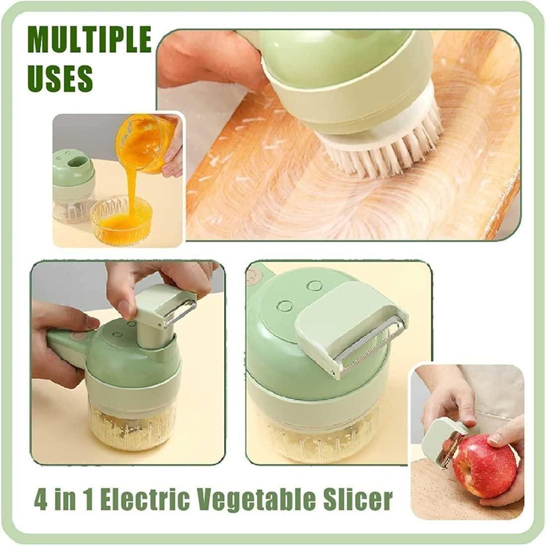 4-in-1 Smart Electric Vegetable Cutter Set