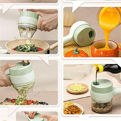 4-in-1 Smart Electric Vegetable Cutter Set