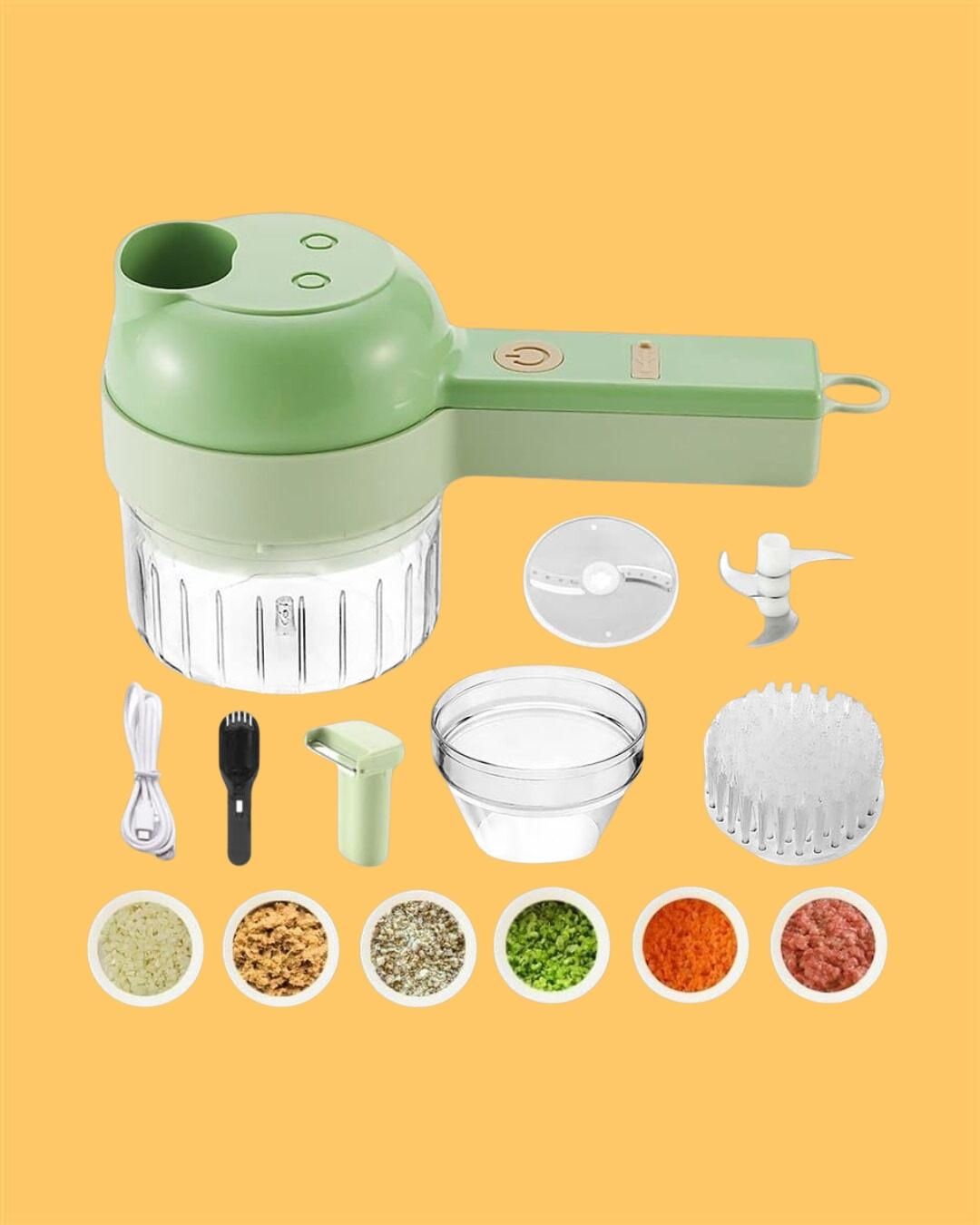 4-in-1 Smart Electric Vegetable Cutter Set