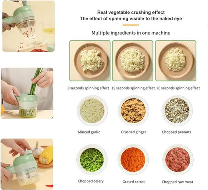 4-in-1 Smart Electric Vegetable Cutter Set