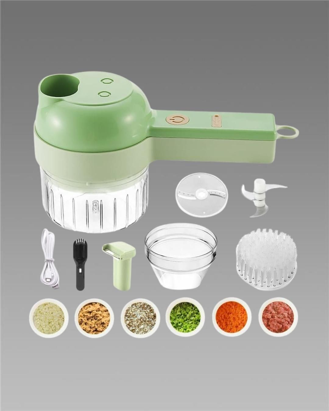 4-in-1 Smart Electric Vegetable Cutter Set